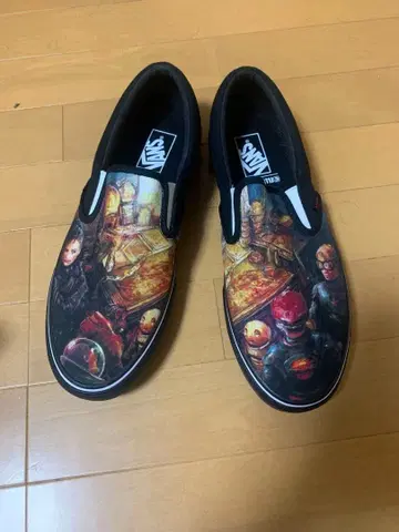 V98CF ELLE 슬립온 스니커즈 29cm 블랙/레드