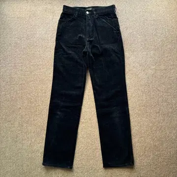 SOMETHING 블랙 코듀로이 팬츠