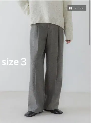 crewre 울 믹스 트위드 슬랙스 웜 그레이 3