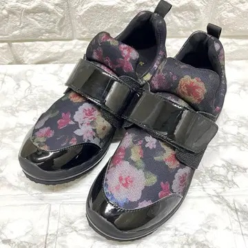 새상품급 nudie walk 누디 워크 스니커즈 23.0cm 꽃무늬