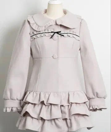 사다리 레이스 티어드 미니 코트 pium 핑크