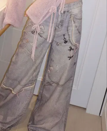 pomme d'amour 토이 프린트 데님 toy print denim