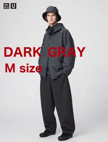 새상품 UNIQLO U 다크 그레이 M 브러쉬드 맨투맨 와이드 팬츠