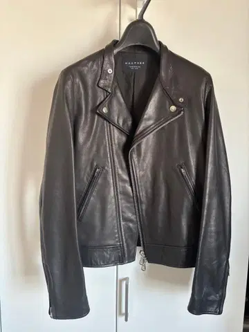 새상품급 [ 맥피 ] 가죽 라이더 자켓 36