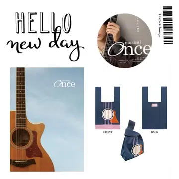 쿄모토 타이카 뮤지컬 Once 팜플렛 & 니트 백