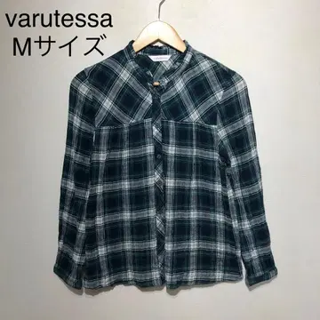 varutessa 체크 무늬 셔츠 M 사이즈 그린