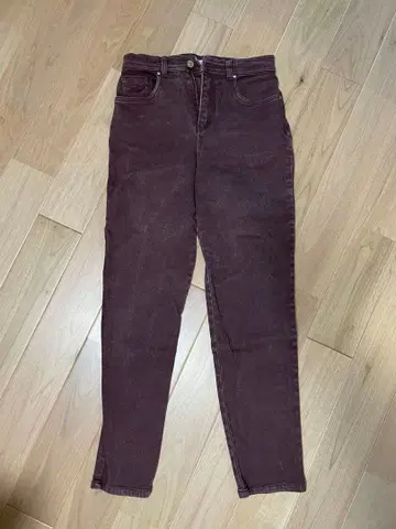 버건디 슬림핏 데님