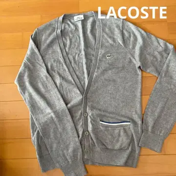 LACOSTE 그레이 V넥 가디건