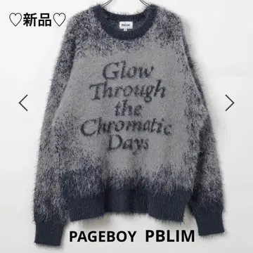 새상품 PAGEBOY PBLIM 그라데이션 샤기 니트