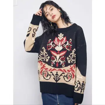 EVRIS 고딕 자카드 니트 풀오버 정가 8,789엔