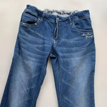 [ 시착만 한 상품 ] 블루 크로스 데님 팬츠 바지 165 여아 청바지