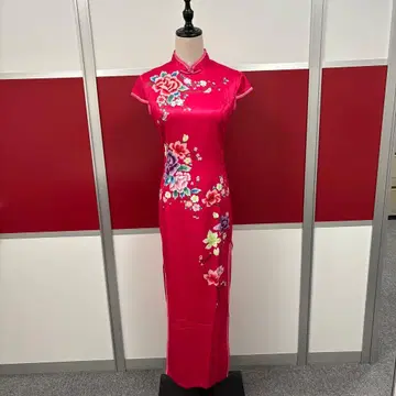 핑크 꽃무늬 차이나 드레스 사이즈 S-M