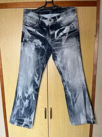 토네이도 마트 오니 플레어 y2k 블리치 데님 제품 염색 가공