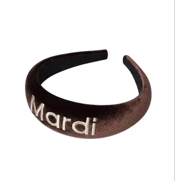 Mardi 로고 브라운 헤어밴드 머리띠