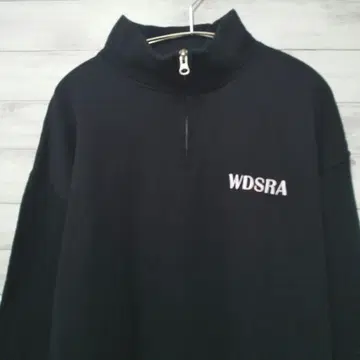 WDSRA 하프 지퍼 자수 L 블랙 JERZEES USA 구제 의류