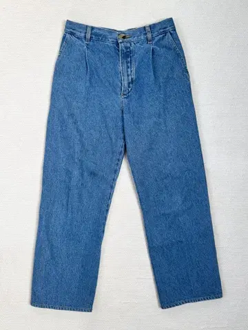 CristaSeya 크리스타세야 블리치 데님 플리츠 트라우저 S