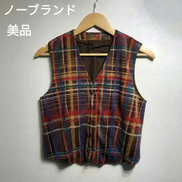 노브랜드*체크 무늬 베스트 / vintage /