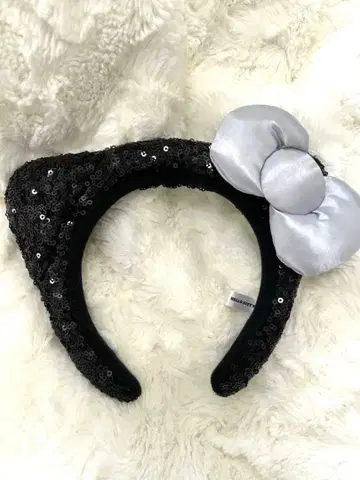 HELLO KITTY 스팽글 캣 이어 머리띠