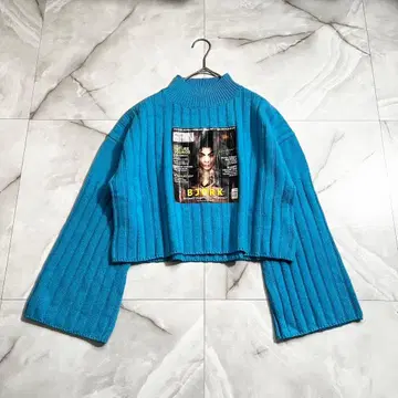 M18095 릴리 브라운 x 핑 니트 풀오버 콜라보 파랑 F