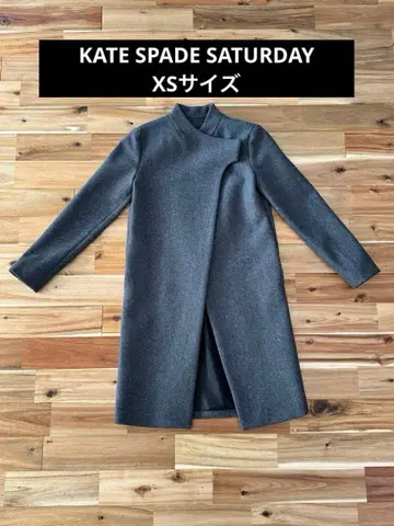KATE SPADE SATURDAY 롱 코트 모 80% 그레이