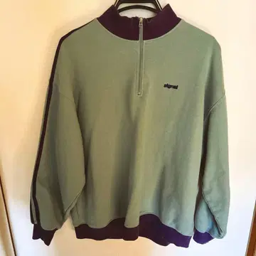 하프 지퍼 맨투맨 그린 퍼플 [ SIGNAL SPORTS ] S 사이즈