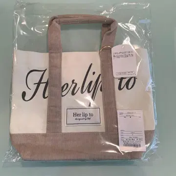 미사용 새상품 herlipto mini tote 루미네 토트백 아이보리