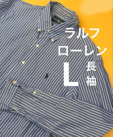 랄프 로렌 셔츠 긴팔 L 스트라이프