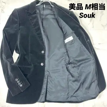 [새상품급] Souk 스 테일러드 자켓 스웨이드 느낌 블랙 M 상당