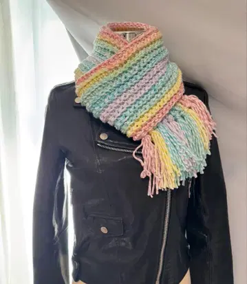 핸드메이드 머플러 다이소 믹스 케이크 파스텔 6 미디엄