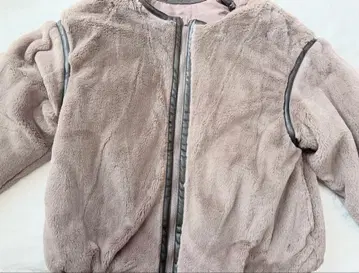 FUN 퍼 퀼팅 리버서블 블루종 아우터 2way