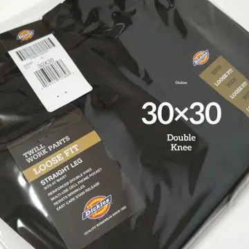 30 x 30 [ 새상품 미사용 ] 디키즈 더블니 85283 BLACK
