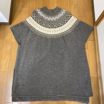 HIYORI 노르딕 무늬 오버 사이즈 스웨터