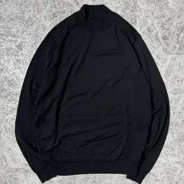 새상품급 존스메들리 메리노울 하이 게이지 모크넥 니트 블랙 M