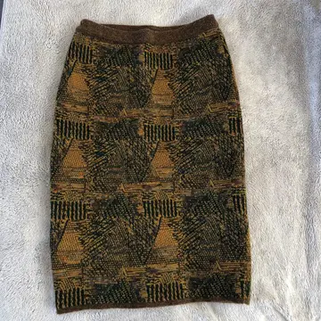 빈티지 NINA RICCI 기하학 패턴 타이트 스커트
