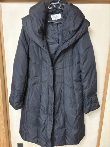 PECA 다운 코트 숄카라 사이즈 11 블랙