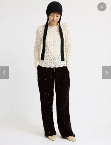 IENA 쿠튀르 아담 Glitter PT 벨로아 이지 팬츠 221