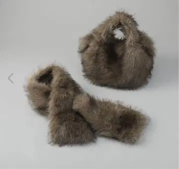 TO: RCH 토치 인조 모피 머플러 백 브라운 새상품급