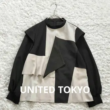 유나이티드 도쿄 UNITED TOKYO 플래그 바이컬러 블라우스