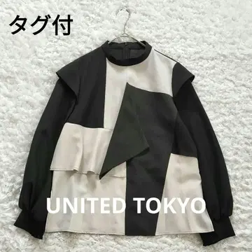 유나이티드 도쿄 UNITED TOKYO 플래그 바이컬러 블라우스
