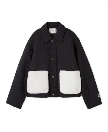 FURFUR 퍼 포켓 하트 퀼팅 블루종