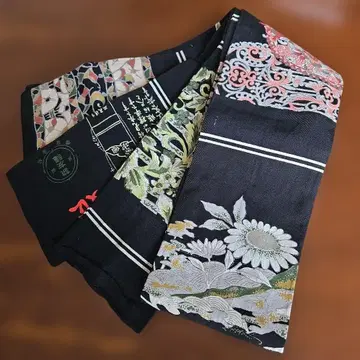 앤티크 사라사풍 반폭 오비 T5 기모노 유카타 여름 축제 연극 무대