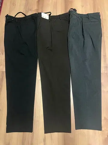 UNIQLO 턱 테이퍼드 팬츠 와이드 핏 M 사이즈 3세트