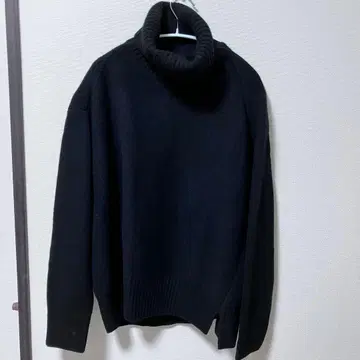 FRAMe WORK 울 캐시미어 아쿠아 터틀 니트 스웨터 블랙