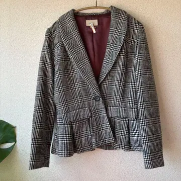 새상품급 TODAYFUL 페플럼 자켓 글렌체크 36 여성용