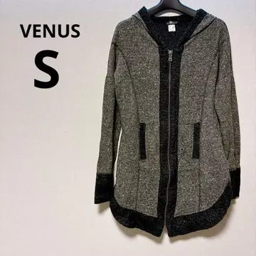 VENUS [ S ] 후드 부착 롱 후드티 긴 길이 체형 커버 겉옷