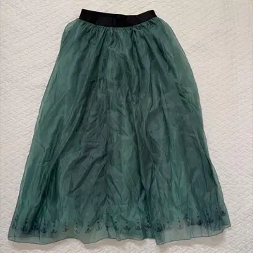 새상품 시마무라 치하루 디즈니 플레어 스커트 겨울왕국 그린 M