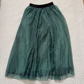 새상품 시마무라 치하루 디즈니 플레어 스커트 겨울왕국 그린 M