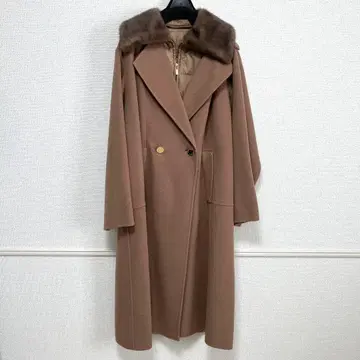 새상품 모라비토 스펠 퍼 브라운 롱 코트