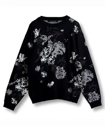 NOID. 쉐도우 플라워 니트