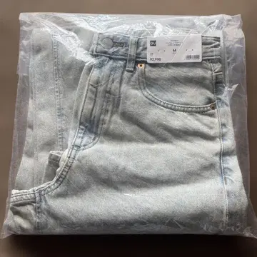 GU 배럴 레그 진스 [긴 길이] M 62 블루